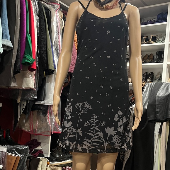Esprit Black floral Print Spaghetti Strap Dress - Picture 2 of 3